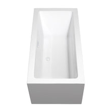 Load image into Gallery viewer, Wyndham Collection Bathtub Wyndham Collection WCOBT101160SWTRIM Melody 60 Inch Freestanding Bathtub in White with Shiny White Drain and Overflow Trim