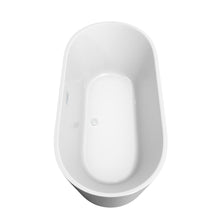 Load image into Gallery viewer, Wyndham Collection Bathtub Wyndham Collection WCOBT101267SWTRIM Carissa 67 Inch Freestanding Bathtub in White with Shiny White Drain and Overflow Trim