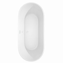 Load image into Gallery viewer, Wyndham Collection Bathtub Wyndham Collection WCOBT101271SWTRIM Carissa 71 Inch Freestanding Bathtub in White with Shiny White Drain and Overflow Trim