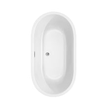 Load image into Gallery viewer, Wyndham Collection Bathtub Wyndham Collection WCOBT101360ATP11PC Juliette 60 Inch Freestanding Bathtub in White with Floor Mounted Faucet, Drain and Overflow Trim in Polished Chrome