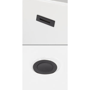 Wyndham Collection Bathtub Wyndham Collection WCOBT200060MBTRIM Brooklyn 60 Inch Freestanding Bathtub in White with Matte Black Drain and Overflow Trim