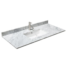 Load image into Gallery viewer, Wyndham Collection Vanity Wyndham Collection WCF282848SLSCMUNSMXX Maroni 48 Inch Single Bathroom Vanity in Light Straw, White Carrara Marble Countertop, Undermount Square Sink