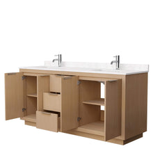 Load image into Gallery viewer, Wyndham Collection Vanity Wyndham Collection WCF282872DLSC2UNSMXX Maroni 72 Inch Double Bathroom Vanity in Light Straw, Light-Vein Carrara Cultured Marble Countertop, Undermount Square Sinks