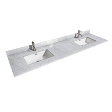Load image into Gallery viewer, Wyndham Collection Vanity Wyndham Collection WCF282880DLBCMUNSMXX Maroni 80 Inch Double Bathroom Vanity in Light Straw, White Carrara Marble Countertop, Undermount Square Sinks, Matte Black Trim