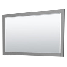 Load image into Gallery viewer, Wyndham Collection Vanity Wyndham Collection WCF292960DGBCMUNSM58 Miranda 60 Inch Double Bathroom Vanity in Dark Gray, White Carrara Marble Countertop, Undermount Square Sinks, Matte Black Trim, 58 Inch Mirror