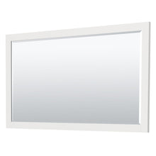 Load image into Gallery viewer, Wyndham Collection Vanity Wyndham Collection WCF292960DWBC2UNSM58 Miranda 60 Inch Double Bathroom Vanity in White, Light-Vein Carrara Cultured Marble Countertop, Undermount Square Sinks, Matte Black Trim, 58 Inch Mirror