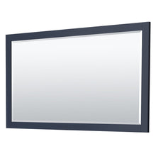 Load image into Gallery viewer, Wyndham Collection Vanity Wyndham Collection WCF292960SBNK4INTM58 Miranda 60 Inch Single Bathroom Vanity in Dark Blue, 4 Inch Thick Matte White Solid Surface Countertop, Integrated Sink, Brushed Nickel Trim, 58 Inch Mirror