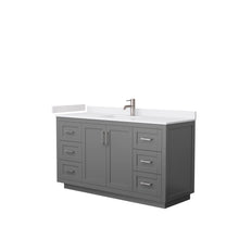 Load image into Gallery viewer, Wyndham Collection Vanity Wyndham Collection WCF292960SKGWCUNSMXX Miranda 60 Inch Single Bathroom Vanity in Dark Gray, White Cultured Marble Countertop, Undermount Square Sink, Brushed Nickel Trim