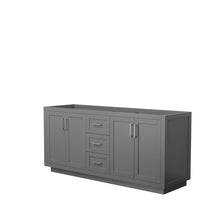 Load image into Gallery viewer, Wyndham Collection Vanity Wyndham Collection WCF292972DKGCXSXXMXX Miranda 72 Inch Double Bathroom Vanity in Dark Gray, No Countertop, No Sink, Brushed Nickel Trim