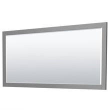 Load image into Gallery viewer, Wyndham Collection Vanity Wyndham Collection WCF292972DKGK1INTM70 Miranda 72 Inch Double Bathroom Vanity in Dark Gray, 1.25 Inch Thick Matte White Solid Surface Countertop, Integrated Sinks, Brushed Nickel Trim, 70 Inch Mirror