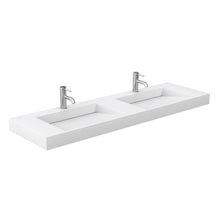 Load image into Gallery viewer, Wyndham Collection Vanity Wyndham Collection WCF292972DKGK4INTMXX Miranda 72 Inch Double Bathroom Vanity in Dark Gray, 4 Inch Thick Matte White Solid Surface Countertop, Integrated Sinks, Brushed Nickel Trim