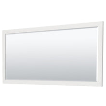 Load image into Gallery viewer, Wyndham Collection Vanity Wyndham Collection WCF292972DWGCXSXXM70 Miranda 72 Inch Double Bathroom Vanity in White, No Countertop, No Sink, Brushed Gold Trim, 70 Inch Mirror