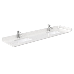 Wyndham Collection Vanity Wyndham Collection WCF292980DBBC2UNSMXX Miranda 80 Inch Double Bathroom Vanity in Dark Blue, Light-Vein Carrara Cultured Marble Countertop, Undermount Square Sinks, Matte Black Trim