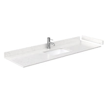Load image into Gallery viewer, Wyndham Collection Vanity Wyndham Collection WCG242466SWBCCUNSMXX Beckett 66 Inch Single Bathroom Vanity in White, Carrara Cultured Marble Countertop, Undermount Square Sink, Matte Black Trim
