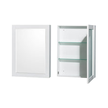 Load image into Gallery viewer, Wyndham Collection Vanity Wyndham Collection WCS141430SWHIVUNOMED Sheffield 30 Inch Single Bathroom Vanity in White, Ivory Marble Countertop, Undermount Oval Sink, and Medicine Cabinet