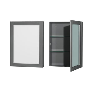 Wyndham Collection Vanity Wyndham Collection WCS141460DKGCXSXXMED Sheffield 60 Inch Double Bathroom Vanity in Dark Gray, No Countertop, No Sinks, and Medicine Cabinets