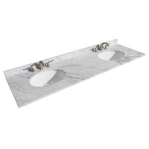 Wyndham Collection Vanity Wyndham Collection WCS141472DKGCMUNOM24 Sheffield 72 Inch Double Bathroom Vanity in Dark Gray, White Carrara Marble Countertop, Undermount Oval Sinks, and 24 Inch Mirrors