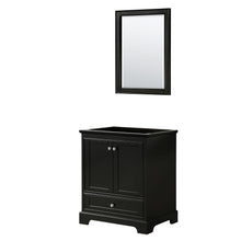 Load image into Gallery viewer, Wyndham Collection Vanity Wyndham Collection WCS202030SDECXSXXM24 Deborah 30 Inch Single Bathroom Vanity in Dark Espresso, No Countertop, No Sink, and 24 Inch Mirror