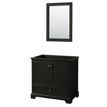 Load image into Gallery viewer, Wyndham Collection Vanity Wyndham Collection WCS202036SDECXSXXM24 Deborah 36 Inch Single Bathroom Vanity in Dark Espresso, No Countertop, No Sink, and 24 Inch Mirror