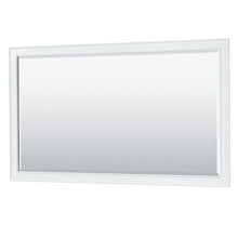Load image into Gallery viewer, Wyndham Collection Vanity Wyndham Collection WCS202060SWHCXSXXM58 Deborah 60 Inch Single Bathroom Vanity in White, No Countertop, No Sink, and 58 Inch Mirror