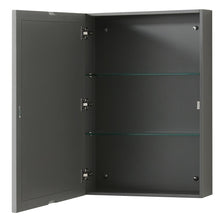 Load image into Gallery viewer, Wyndham Collection Vanity Wyndham Collection WCS202072DKGCMUNSMED Deborah 72 Inch Double Bathroom Vanity in Dark Gray, White Carrara Marble Countertop, Undermount Square Sinks, and Medicine Cabinets