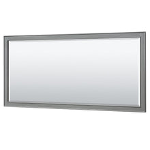 Load image into Gallery viewer, Wyndham Collection Vanity Wyndham Collection WCS202072DKGCXSXXM70 Deborah 72 Inch Double Bathroom Vanity in Dark Gray, No Countertop, No Sinks, and 70 Inch Mirror
