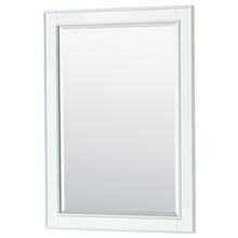 Load image into Gallery viewer, Wyndham Collection Vanity Wyndham Collection WCS202072DWHCMUNOM24 Deborah 72 Inch Double Bathroom Vanity in White, White Carrara Marble Countertop, Undermount Oval Sinks, and 24 Inch Mirrors
