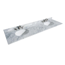 Load image into Gallery viewer, Wyndham Collection Vanity Wyndham Collection WCS202080DKGCMUNOM24 Deborah 80 Inch Double Bathroom Vanity in Dark Gray, White Carrara Marble Countertop, Undermount Oval Sinks, and 24 Inch Mirrors