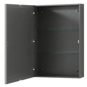 Wyndham Collection Vanity Wyndham Collection WCS202080DKGCXSXXMED Deborah 80 Inch Double Bathroom Vanity in Dark Gray, No Countertop, No Sinks, and Medicine Cabinets