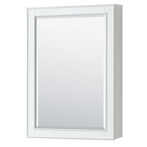 Wyndham Collection Vanity Wyndham Collection WCS202080DWHCXSXXMED Deborah 80 Inch Double Bathroom Vanity in White, No Countertop, No Sinks, and Medicine Cabinets