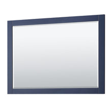 Load image into Gallery viewer, Wyndham Collection Vanity Wyndham Collection WCV232348SBLCMUNOM46 Avery 48 Inch Single Bathroom Vanity in Dark Blue, White Carrara Marble Countertop, Undermount Oval Sink, and 46 Inch Mirror