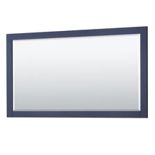 Load image into Gallery viewer, Wyndham Collection Vanity Wyndham Collection WCV232360SBLC2UNSM58 Avery 60 Inch Single Bathroom Vanity in Dark Blue, Light-Vein Carrara Cultured Marble Countertop, Undermount Square Sink, 58 Inch Mirror