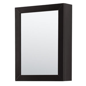 Wyndham Collection Vanity Wyndham Collection WCV252530SDEC2UNSMED Daria 30 Inch Single Bathroom Vanity in Dark Espresso, Light-Vein Carrara Cultured Marble Countertop, Undermount Square Sink, Medicine Cabinet