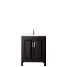 Load image into Gallery viewer, Wyndham Collection Vanity Wyndham Collection WCV252530SDEC2UNSMXX Daria 30 Inch Single Bathroom Vanity in Dark Espresso, Light-Vein Carrara Cultured Marble Countertop, Undermount Square Sink, No Mirror