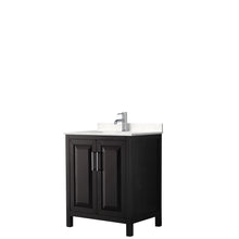 Load image into Gallery viewer, Wyndham Collection Vanity Wyndham Collection WCV252530SDEC2UNSMXX Daria 30 Inch Single Bathroom Vanity in Dark Espresso, Light-Vein Carrara Cultured Marble Countertop, Undermount Square Sink, No Mirror