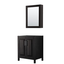 Load image into Gallery viewer, Wyndham Collection Vanity Wyndham Collection WCV252530SDECXSXXMED Daria 30 Inch Single Bathroom Vanity in Dark Espresso, No Countertop, No Sink, and Medicine Cabinet