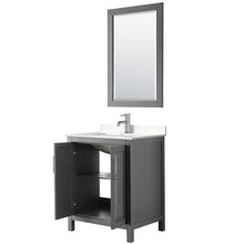 Load image into Gallery viewer, Wyndham Collection Vanity Wyndham Collection WCV252530SKGC2UNSM24 Daria 30 Inch Single Bathroom Vanity in Dark Gray, Light-Vein Carrara Cultured Marble Countertop, Undermount Square Sink, 24 Inch Mirror