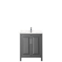 Load image into Gallery viewer, Wyndham Collection Vanity Wyndham Collection WCV252530SKGC2UNSMXX Daria 30 Inch Single Bathroom Vanity in Dark Gray, Light-Vein Carrara Cultured Marble Countertop, Undermount Square Sink, No Mirror