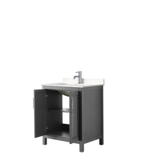 Load image into Gallery viewer, Wyndham Collection Vanity Wyndham Collection WCV252530SKGC2UNSMXX Daria 30 Inch Single Bathroom Vanity in Dark Gray, Light-Vein Carrara Cultured Marble Countertop, Undermount Square Sink, No Mirror