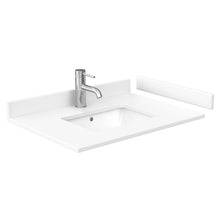 Load image into Gallery viewer, Wyndham Collection Vanity Wyndham Collection WCV252530SKGWCUNSM24 Daria 30 Inch Single Bathroom Vanity in Dark Gray, White Cultured Marble Countertop, Undermount Square Sink, 24 Inch Mirror