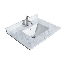 Load image into Gallery viewer, Wyndham Collection Vanity Wyndham Collection WCV252530SWHCMUNSMED Daria 30 Inch Single Bathroom Vanity in White, White Carrara Marble Countertop, Undermount Square Sink, and Medicine Cabinet