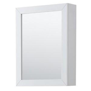 Wyndham Collection Vanity Wyndham Collection WCV252530SWHCXSXXMED Daria 30 Inch Single Bathroom Vanity in White, No Countertop, No Sink, and Medicine Cabinet