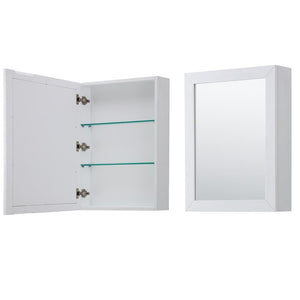 Wyndham Collection Vanity Wyndham Collection WCV252530SWHCXSXXMED Daria 30 Inch Single Bathroom Vanity in White, No Countertop, No Sink, and Medicine Cabinet
