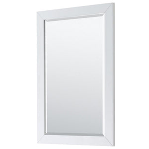 Wyndham Collection Vanity Wyndham Collection WCV252536SWGCMUNSM24 Daria 36 Inch Single Bathroom Vanity in White, White Carrara Marble Countertop, Undermount Square Sink, 24 Inch Mirror, Brushed Gold Trim
