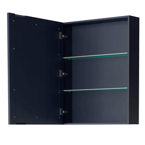 Wyndham Collection Vanity Wyndham Collection WCV252548SBLCXSXXMED Daria 48 Inch Single Bathroom Vanity in Dark Blue, No Countertop, No Sink, Medicine Cabinet