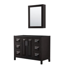 Load image into Gallery viewer, Wyndham Collection Vanity Wyndham Collection WCV252548SDECXSXXMED Daria 48 Inch Single Bathroom Vanity in Dark Espresso, No Countertop, No Sink, and Medicine Cabinet