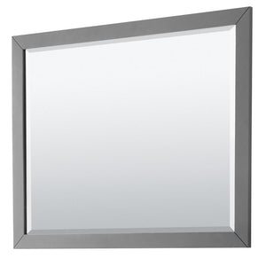 Wyndham Collection Vanity Wyndham Collection WCV252548SKGC2UNSM46 Daria 48 Inch Single Bathroom Vanity in Dark Gray, Light-Vein Carrara Cultured Marble Countertop, Undermount Square Sink, 46 Inch Mirror