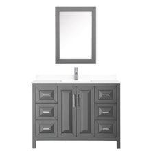 Load image into Gallery viewer, Wyndham Collection Vanity Wyndham Collection WCV252548SKGWCUNSMED Daria 48 Inch Single Bathroom Vanity in Dark Gray, White Cultured Marble Countertop, Undermount Square Sink, Medicine Cabinet