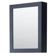 Load image into Gallery viewer, Wyndham Collection Vanity Wyndham Collection WCV252560DBLC2UNSMED Daria 60 Inch Double Bathroom Vanity in Dark Blue, Light-Vein Carrara Cultured Marble Countertop, Undermount Square Sinks, Medicine Cabinets