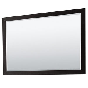 Wyndham Collection Vanity Wyndham Collection WCV252560DDECMUNSM58 Daria 60 Inch Double Bathroom Vanity in Dark Espresso, White Carrara Marble Countertop, Undermount Square Sinks, and 58 Inch Mirror